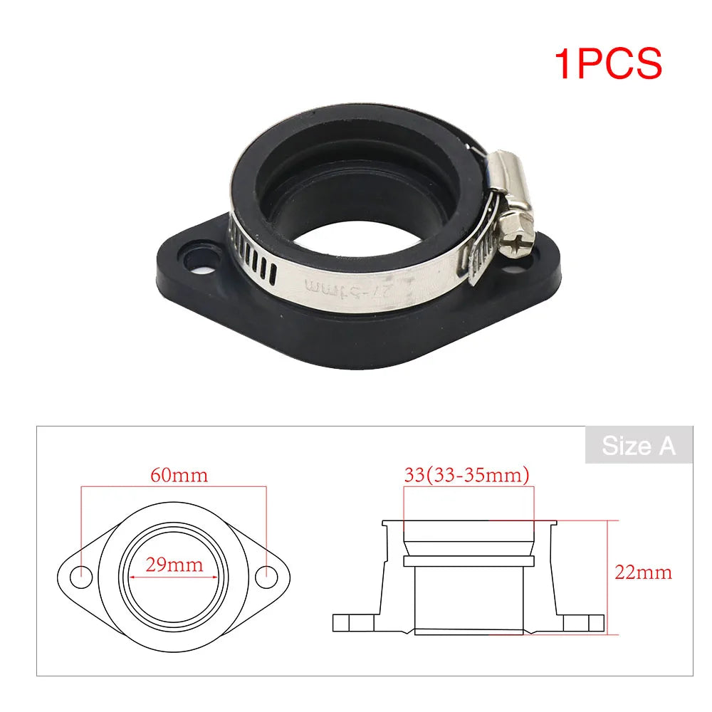 Alconstar Motorcycle Carburetor Joint Intake Adjuster Interface Carb Adapter Fit On PWK 21-34mm Carburetor UTV ATV Pit Dirt Bike