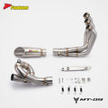 For YAMAHA MT09 2014-2020 Motorcycle Full Exhaust System Stainless Steel Spiral Style Slip-On Installation Modified Exhaust Pipe