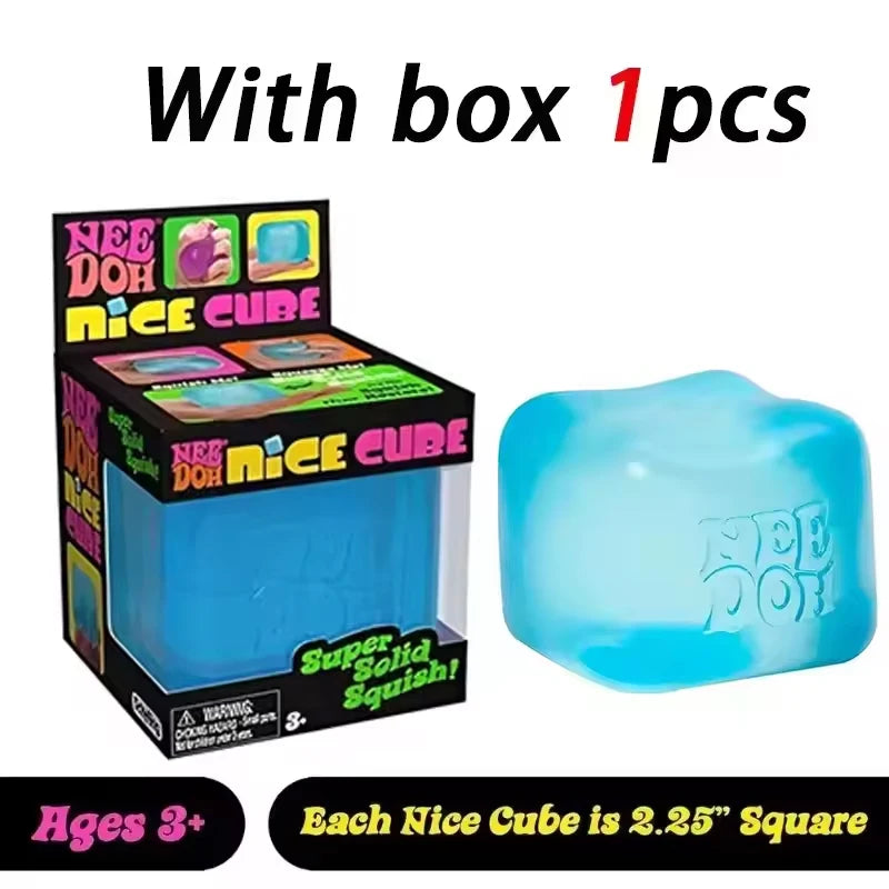 Needoh Dr Pepper Nice Cube & Dream Drop Sensory Toy Hamburger for Autism ADHD Squishy Stress Relief Anxiety Squeeze Pull Toy