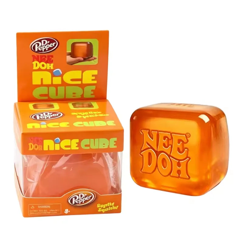 Needoh Dr Pepper Nice Cube & Dream Drop Sensory Toy Hamburger for Autism ADHD Squishy Stress Relief Anxiety Squeeze Pull Toy