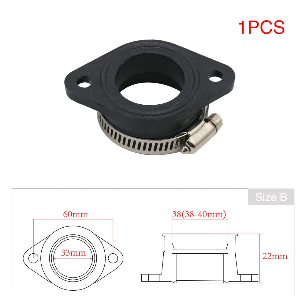 Alconstar Motorcycle Carburetor Joint Intake Adjuster Interface Carb Adapter Fit On PWK 21-34mm Carburetor UTV ATV Pit Dirt Bike