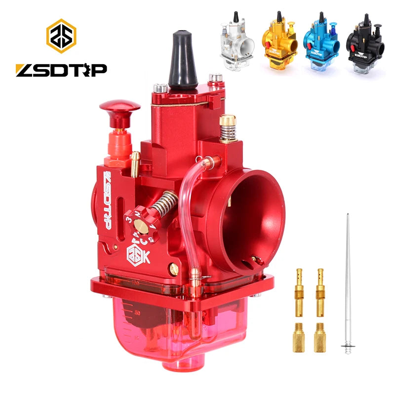 ZSDTRP CNC PWK Carburetor 28 30 32 34mm Universal Racing Carburetor for 2T 4T Engine Motorcycle Scooter ATV