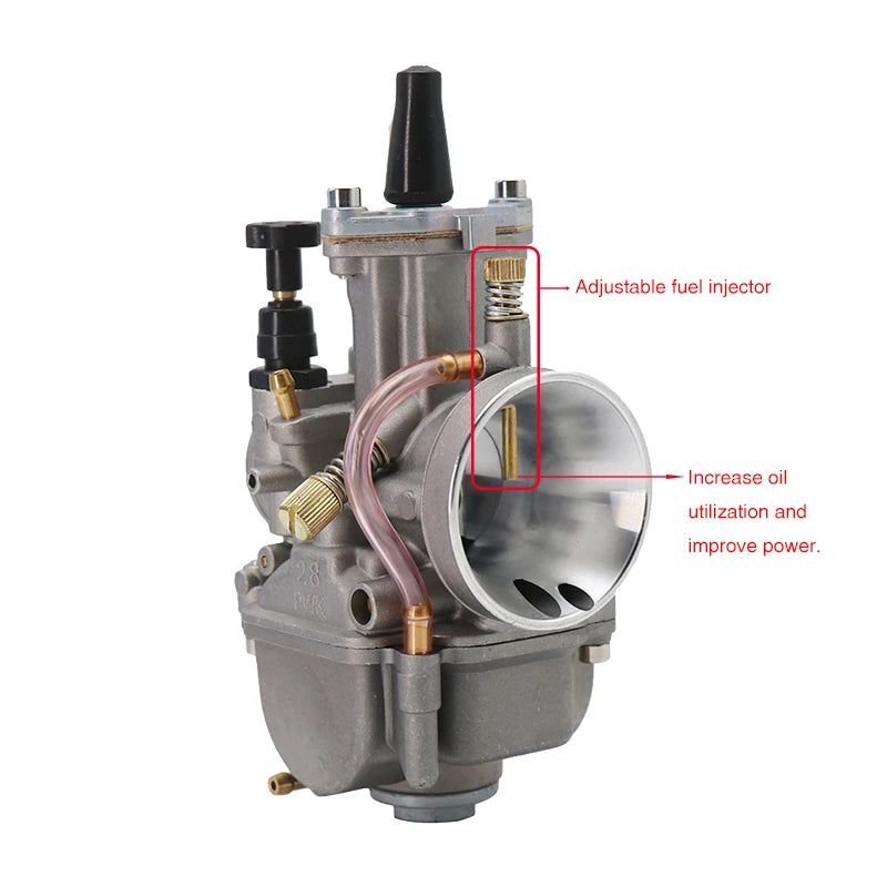 ZS Racing For Keihin Carburetor With Power Jet For 2T 4T 75-250cc Universal Motorcycle PWK 21 24 26 28 30 32 34mm
