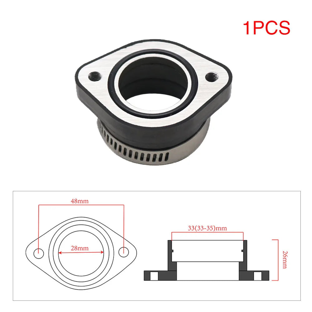 Alconstar Motorcycle Carburetor Joint Intake Adjuster Interface Carb Adapter Fit On PWK 21-34mm Carburetor UTV ATV Pit Dirt Bike