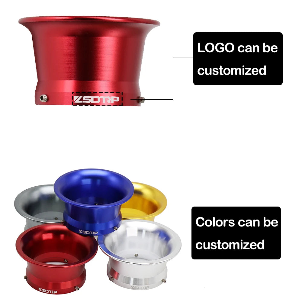 ZSDTRP 63mm Motorcycle Modified Carburetor Air Filter Cup The Wind Cup Horn Cup for PWK Keihin 34 36 38 40 42mm Carburtor