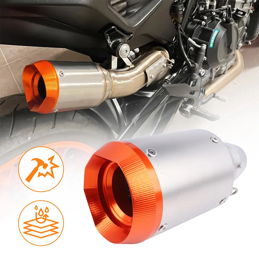 51mm Inlet Motorcycle Modified Escape Pipe Stainless Steel Slip On Exhaust Tail Pipe Universal For Most Motorcycles Scooters