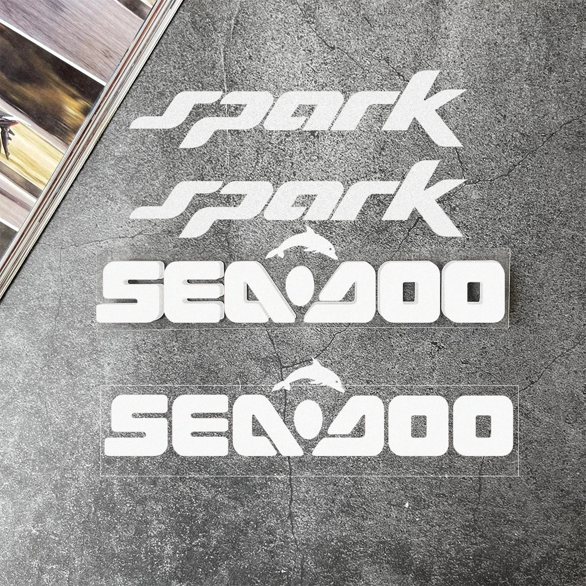 For Sea-doo Jet Ski Spark Trixx Stickers Seadoo boats watercraft mini jet boat decal Reflective Waterproof sticker accessories