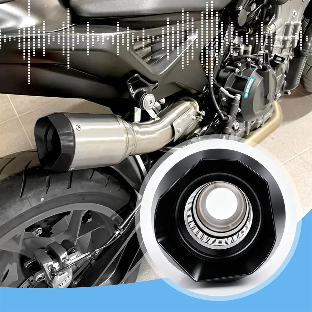 51mm Inlet Motorcycle Modified Escape Pipe Stainless Steel Slip On Exhaust Tail Pipe Universal For Most Motorcycles Scooters
