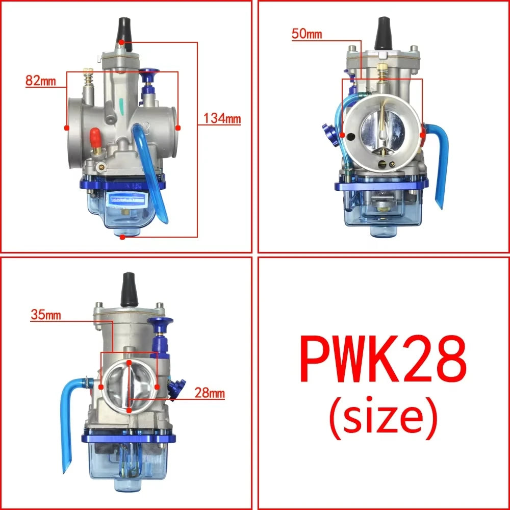 Motorcycle Carburetor 2T 4T Blue Transparent Cover Bowl For Keihin Koso OKO YZ85 Power Jet PWK 21 24 26 28 30 32 34mm Carburador