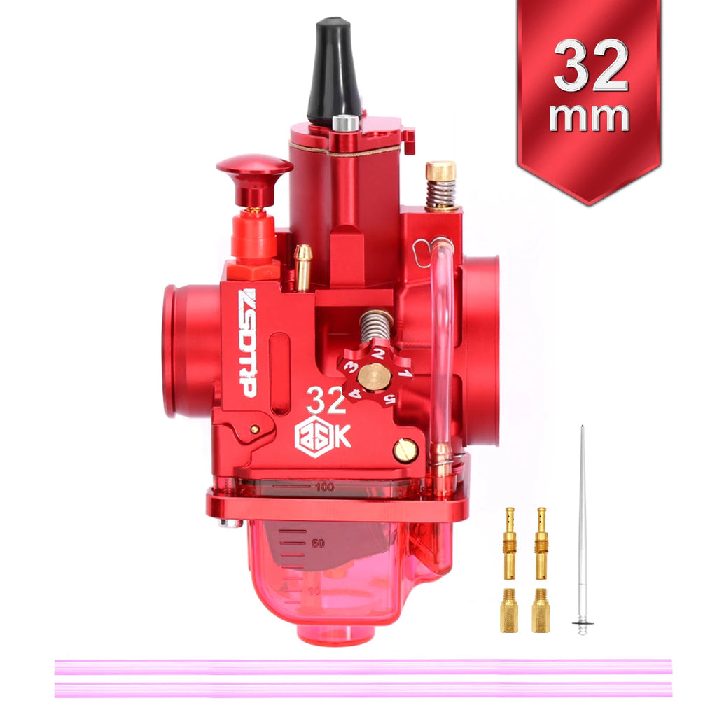 ZSDTRP CNC PWK Carburetor 28 30 32 34mm Universal Racing Carburetor for 2T 4T Engine Motorcycle Scooter ATV
